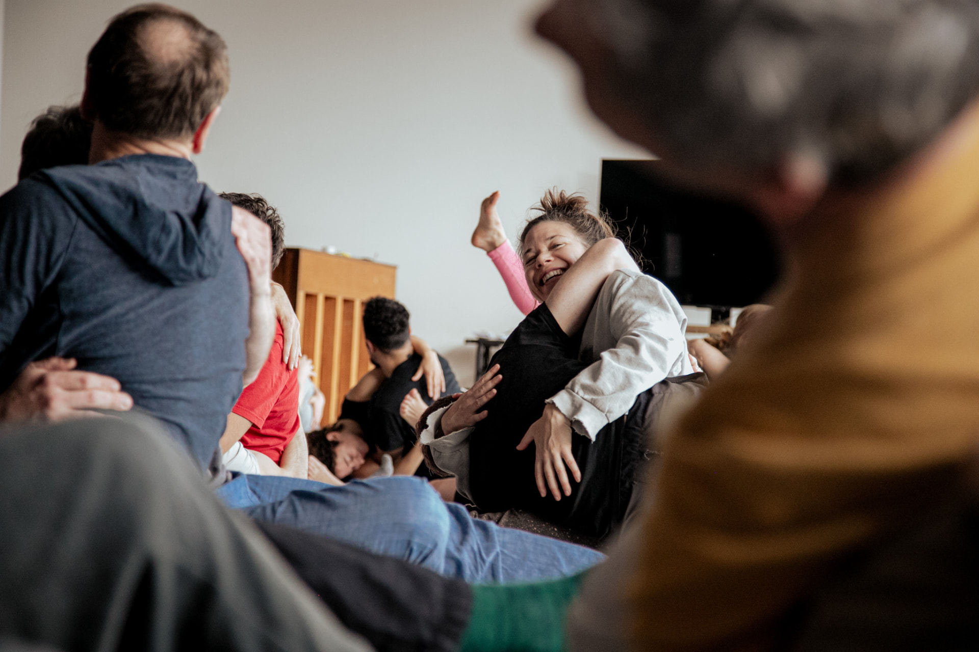Laughter inside the pile — closing jam