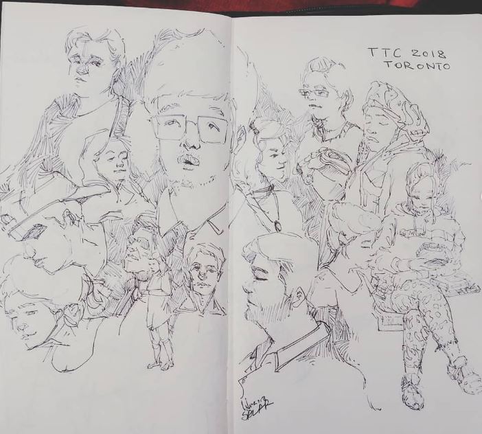 Sketchbook · TTC, Toronto 2018