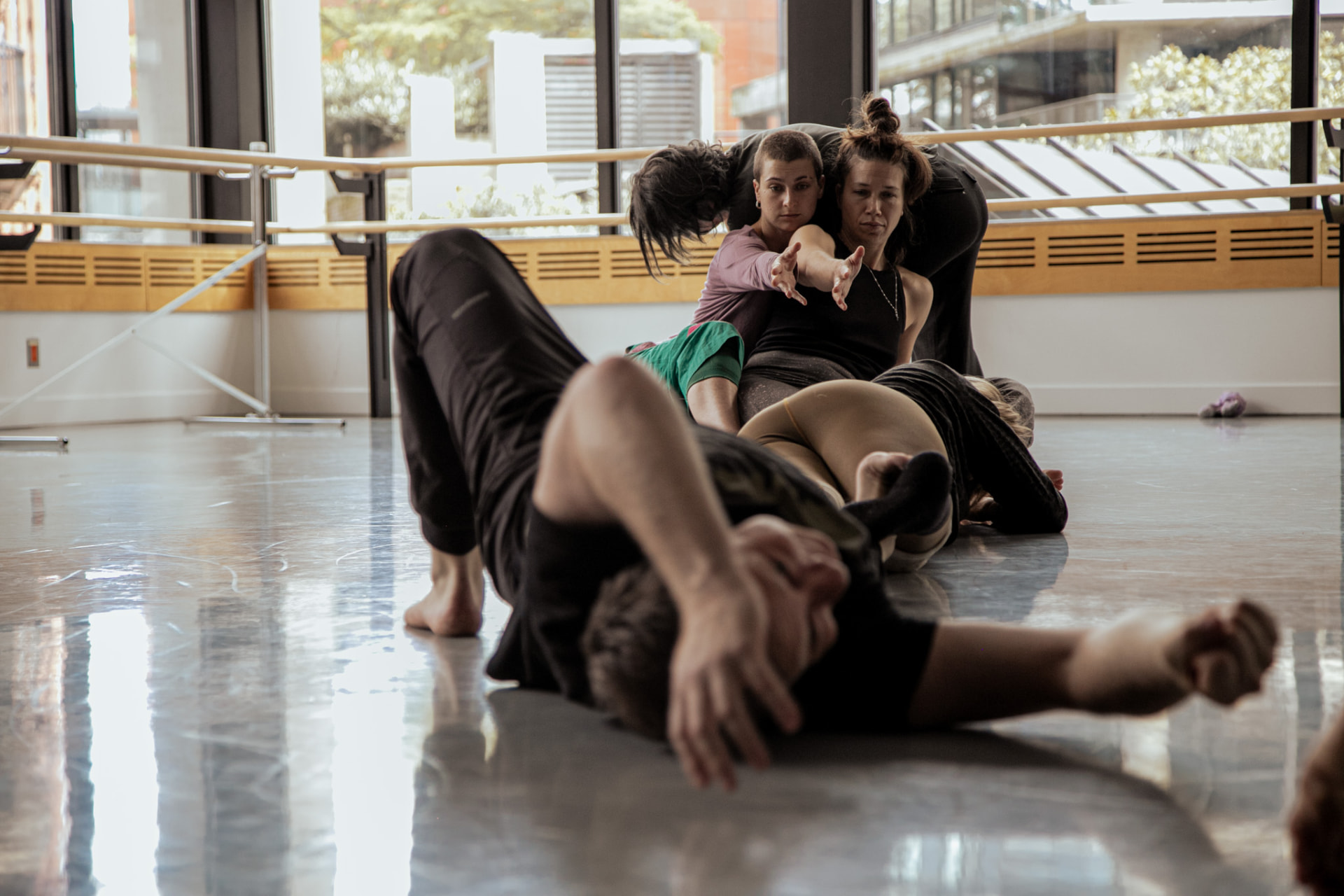 Floorwork trio — studio rehearsal