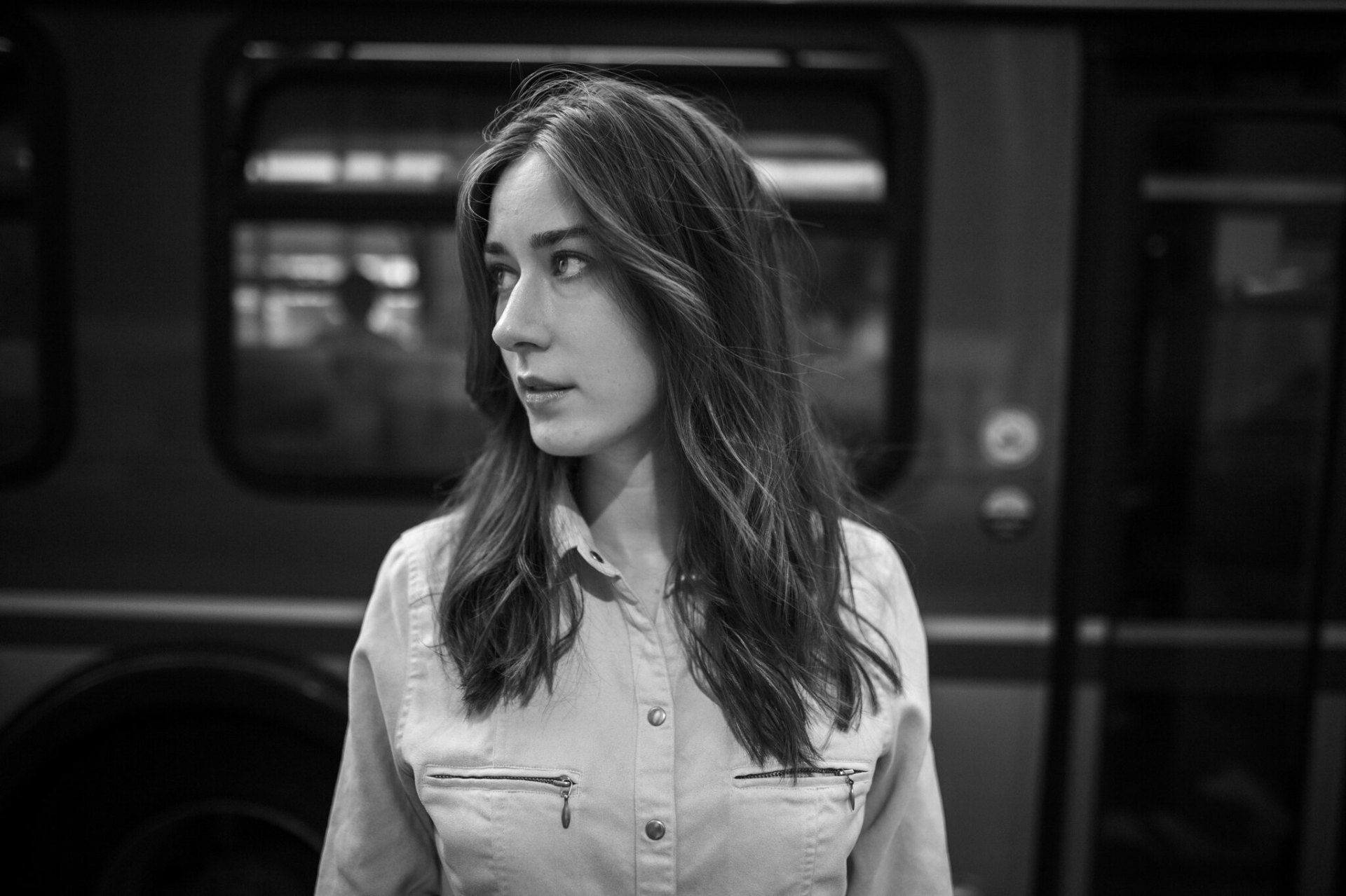 Platform — available light portrait, Vancouver transit