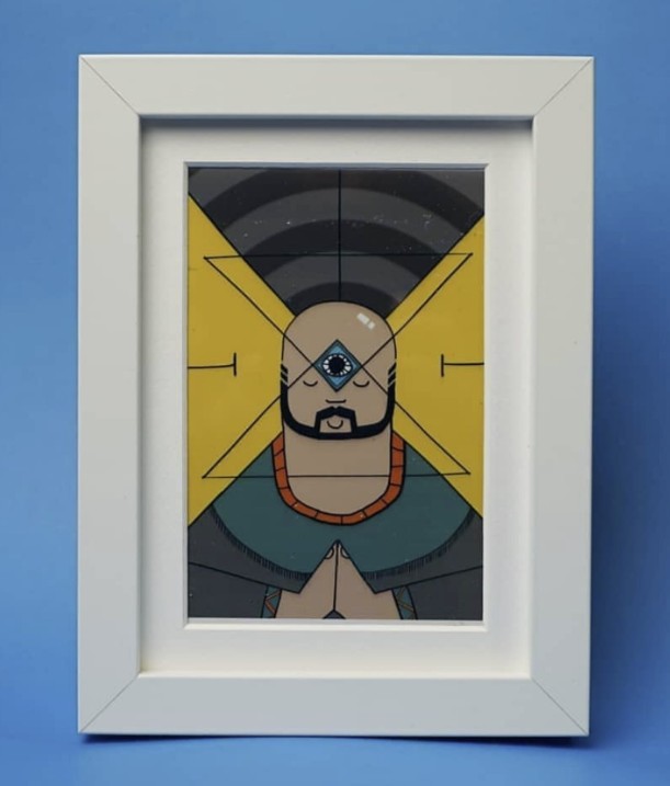 Framed caricature